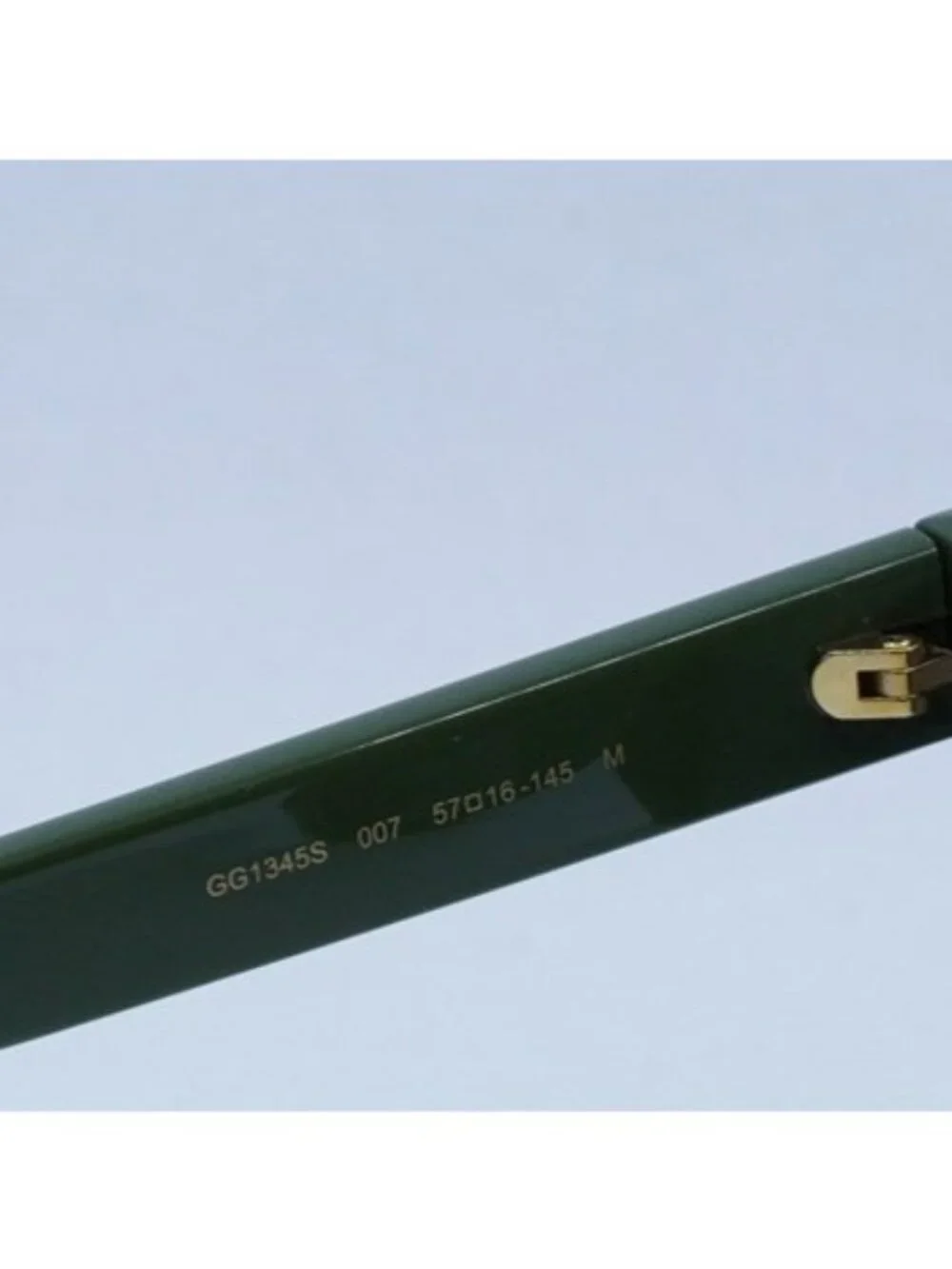 Sunglasses Gucci GG1345S 007 Sunglasses Green Square Frame, Grey Lenses